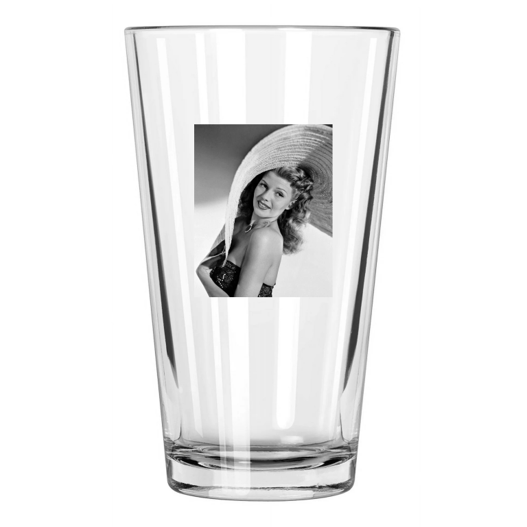 Actress Dancer Rita Hayworth Photo Model Pint Beer Drinking Glass