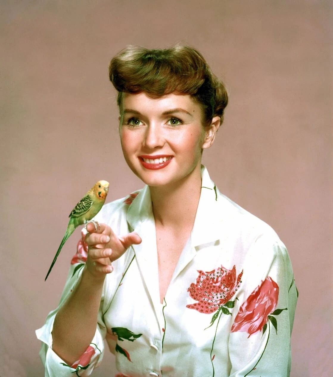 Actress Debbie Reynolds & Parot Publicity Picture Magnet Magnet Print