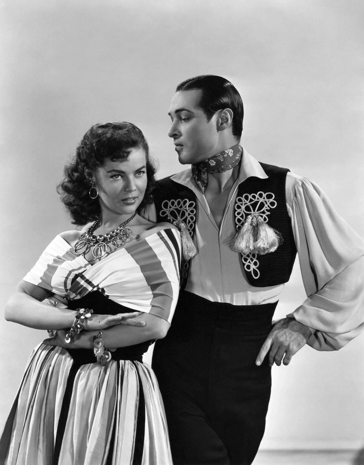 Actress Dona Drake W Anthony Dexter Old Vintage Picture Keychain