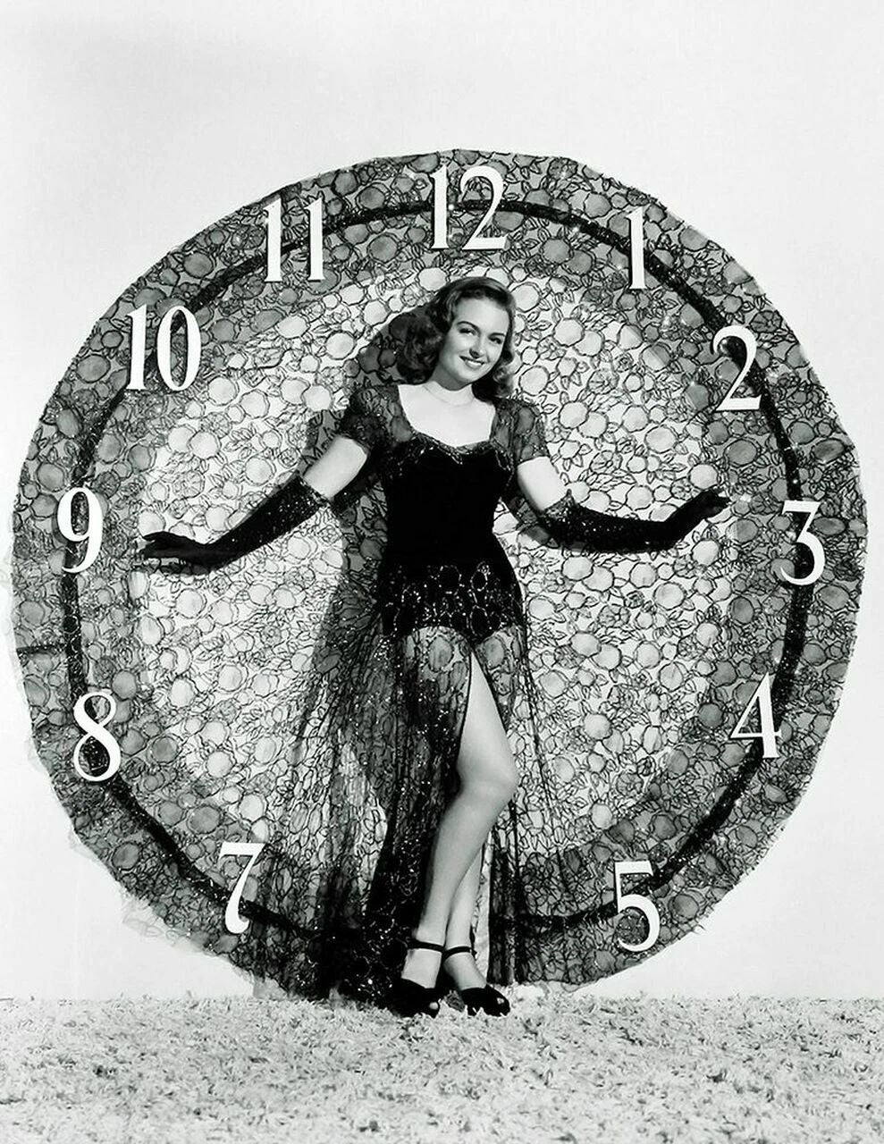 Actress Donna Reed Happy New Year Publicity Keychain Picture Reprint