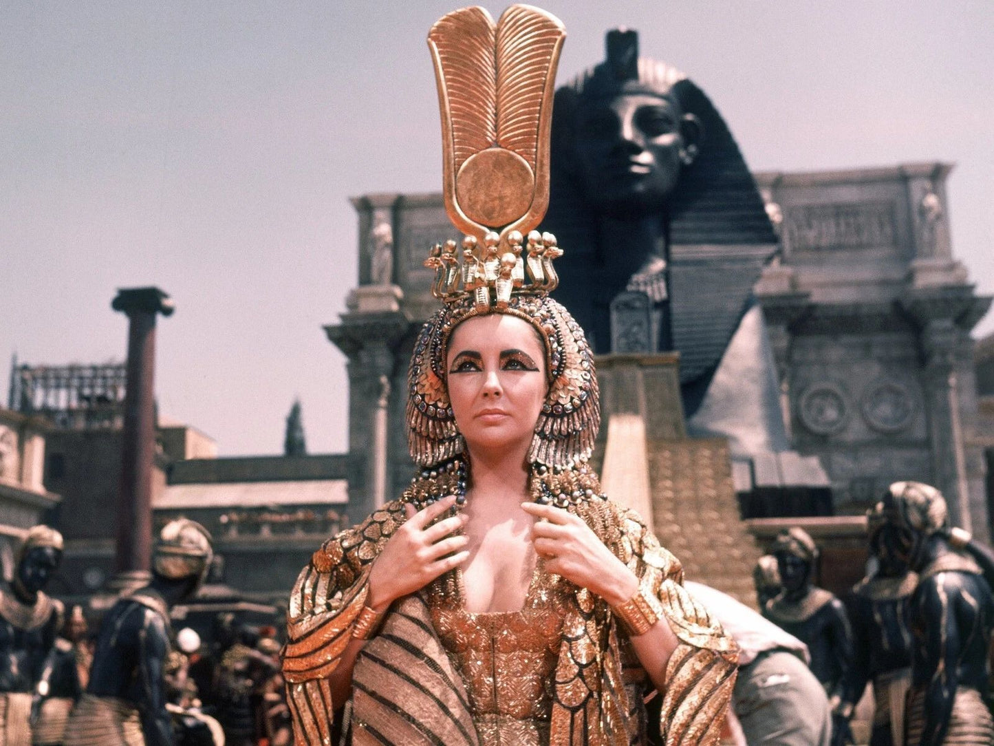 Actress Elizabeth Taylor In Cleopatra Movie Picture Keychain Print