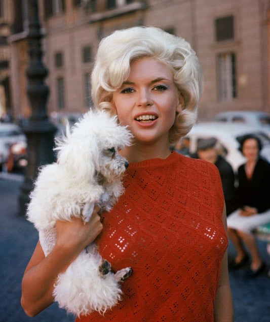 Actress Jayne Mansfield And Her Dog Publicity Picture Keychain Print