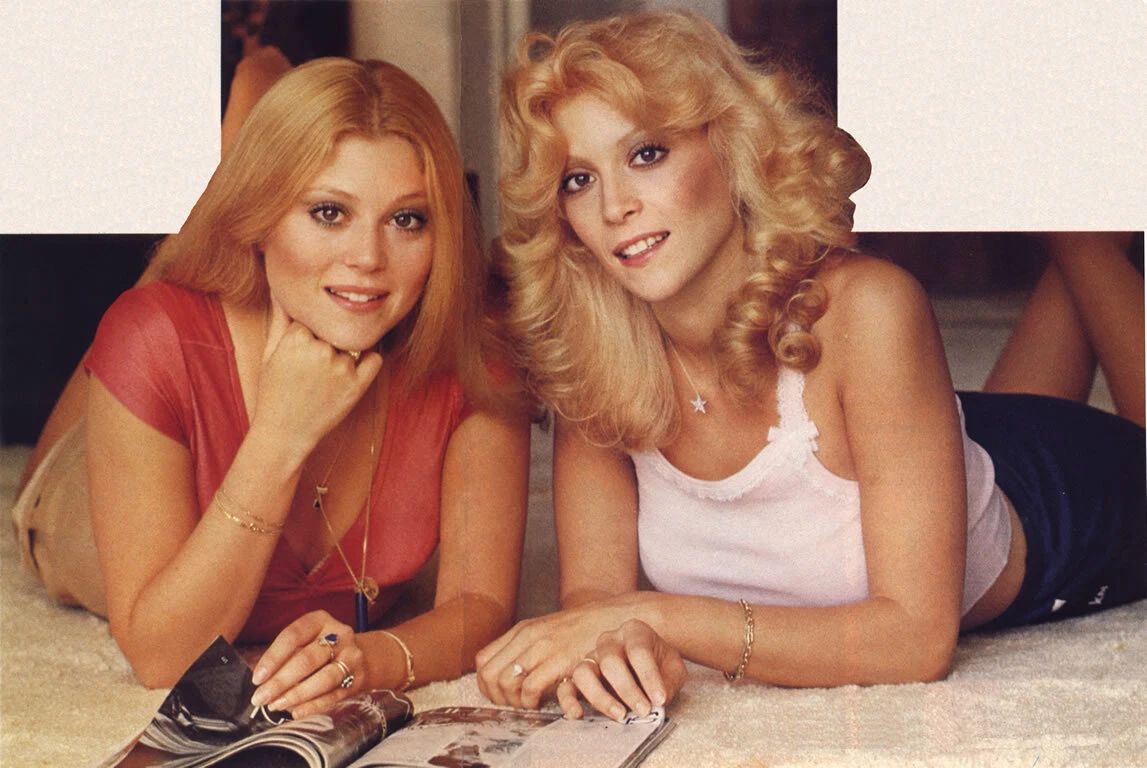 Actress Judy & Aubrey Landers Sisters Publicity Keychain Picture Print