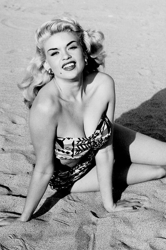 Actress Jayne Mansfield In Seductive Pose Jigsaw Puzzle