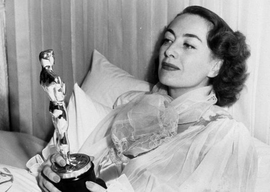 Actress Joan Crawford In Bed With Oscar Award Vintage Picture Magnet