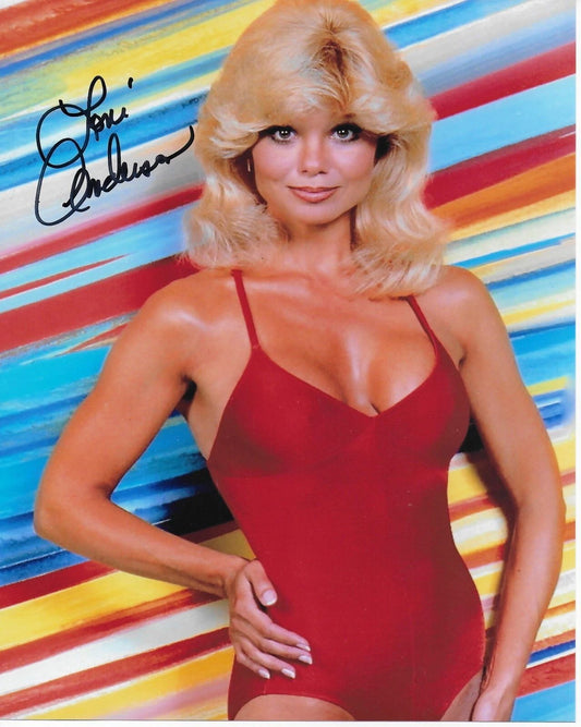 Actress Loni Anderson Facsimile Autograph Pin Up Picture Photo Reprint
