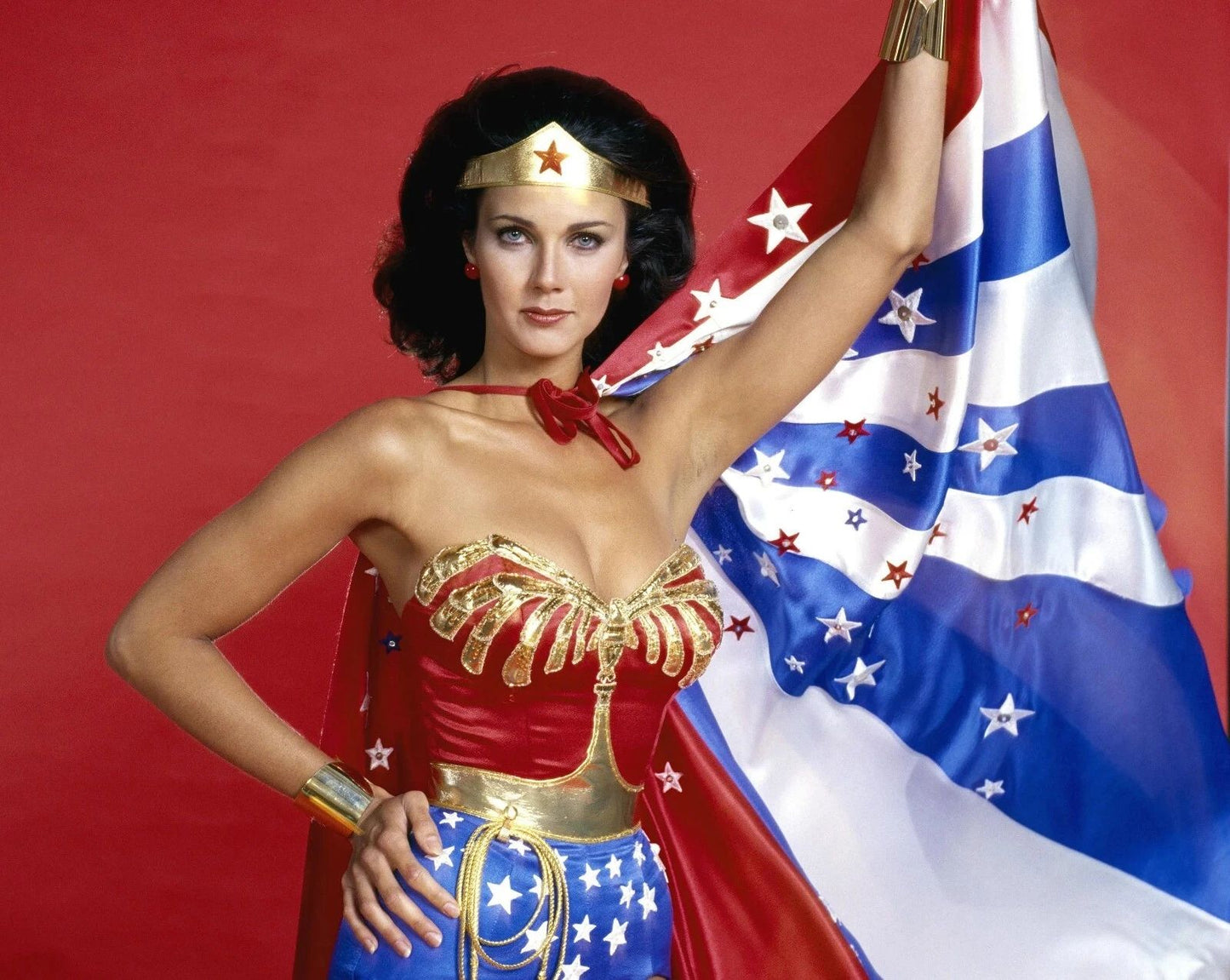 Actress Lynda Carter In Old Tv Series Wonder Woman Picture Keychain Print