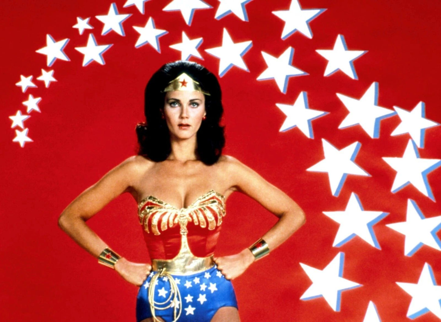 Actress Lynda Carter In Old Tv Show Wonder Woman Picture Keychain Print