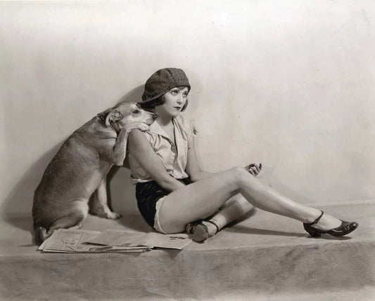 Actress Mary Nolan With Dog Classic Hollywood Golden Age Picture Photo