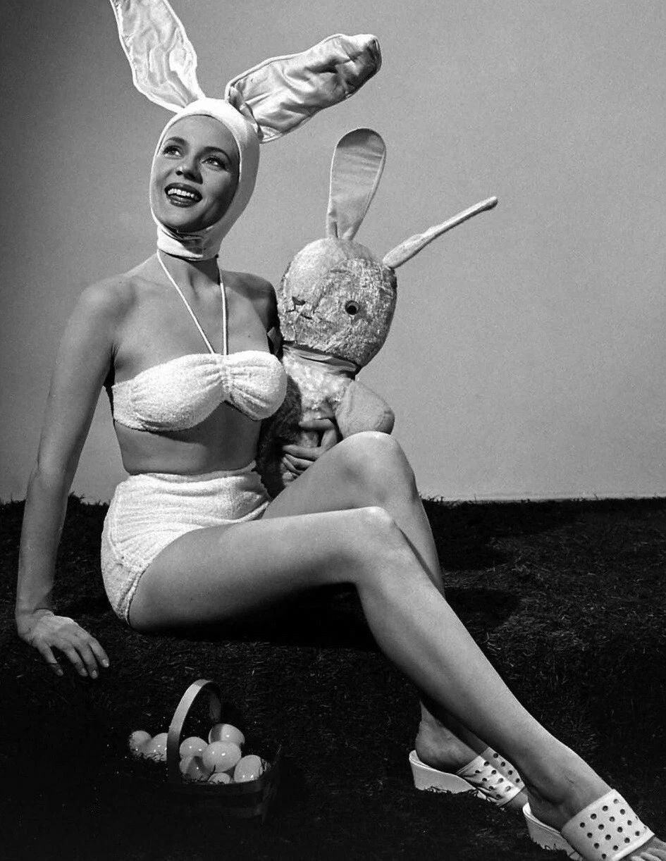 Actress Peggie Castle Bunny Ears Picture Magnet Print