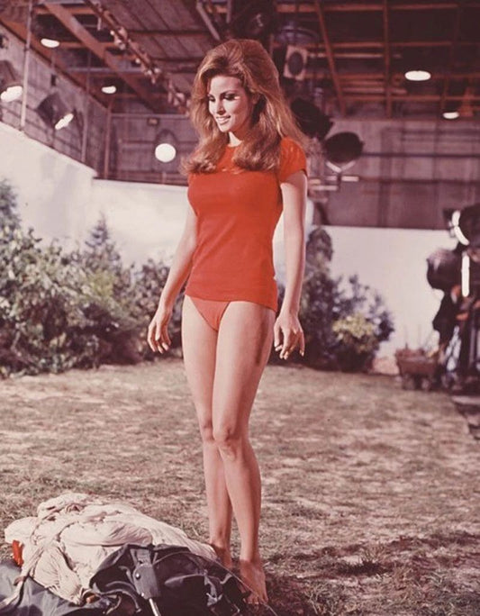 Actress Raquel Welch In Old Movie Fathom Picture Keychain Print