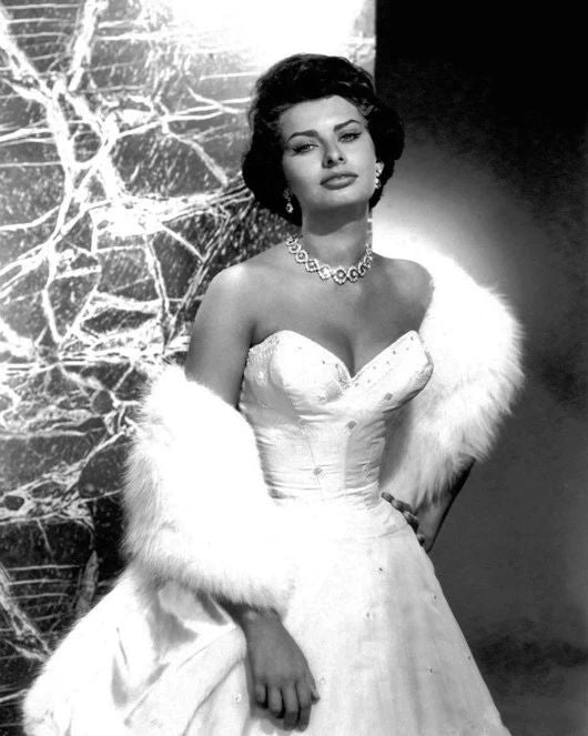 Actress Sophia Loren Glossy Keychain Famous Model Print Hollywood Keychain