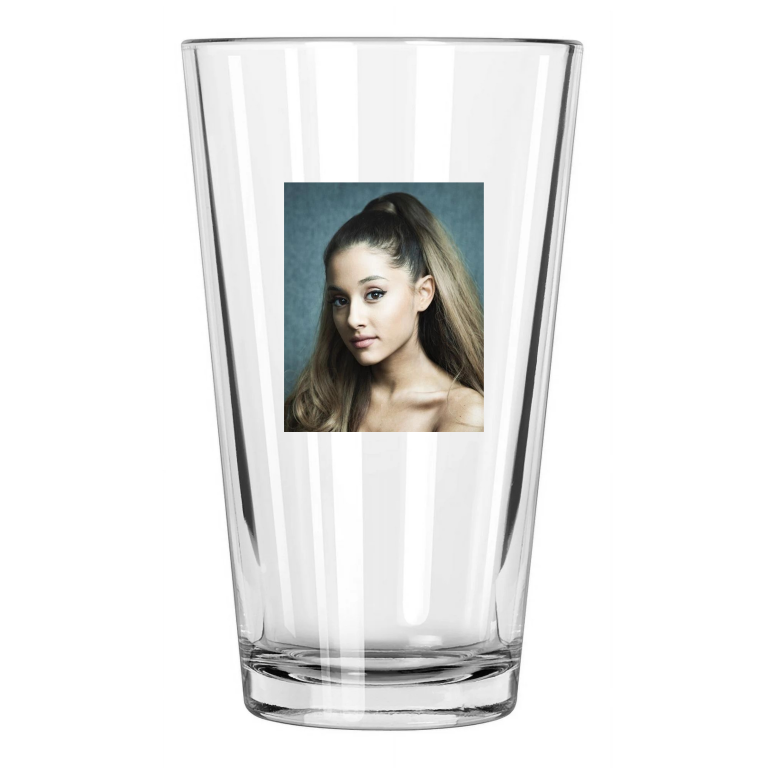 Actress Singer Ariana Grande Photo Singing Celebrity Pint Beer Drinking Glass