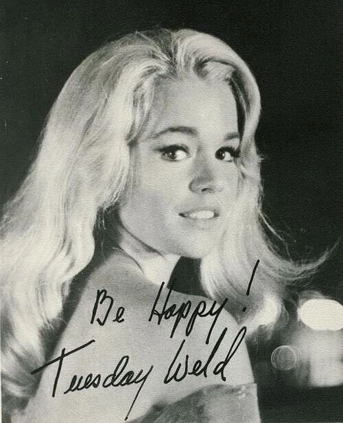 Actress Tuesday Weld Facsimile Autograph Reprint Picture Publicity Magnet