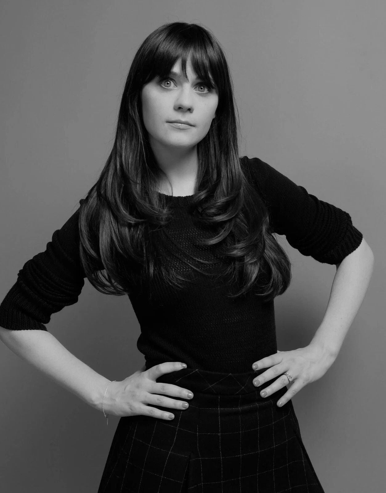 Actress Zoey Deschanel Pin Up Picture Keychain Image Print