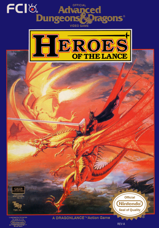 Advanced D&D Heroes Of The Lance (Usa) Nes Print Poster