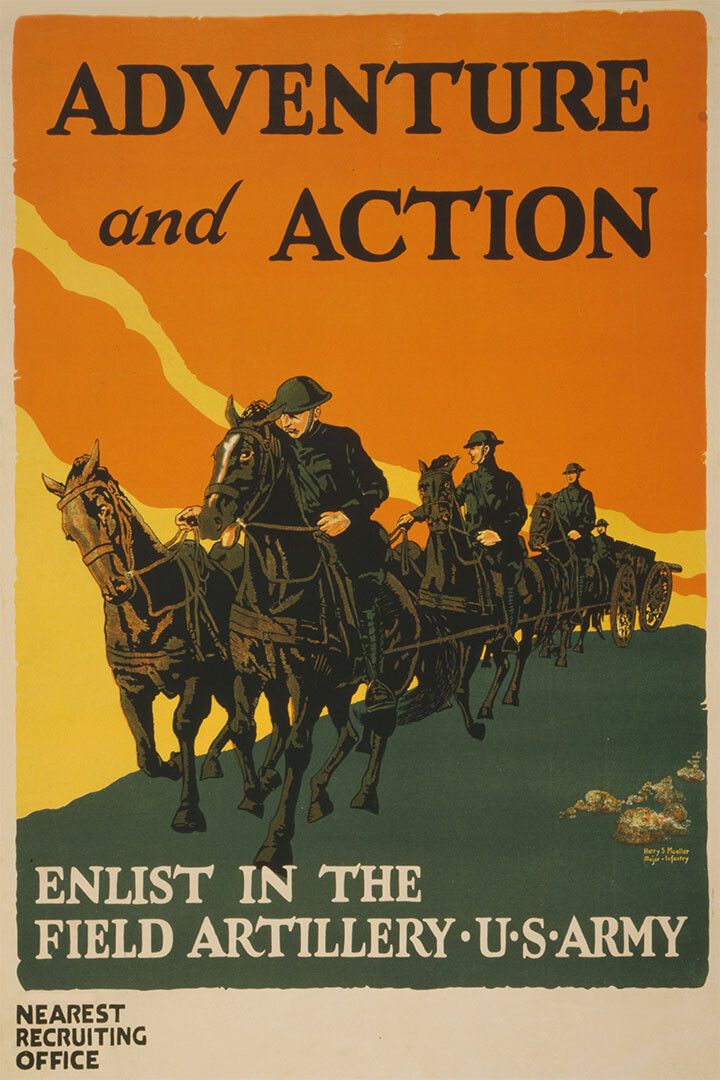 Adventure Action Enlist In Field Artillery 1919 Us Army Jigsaw Puzzle