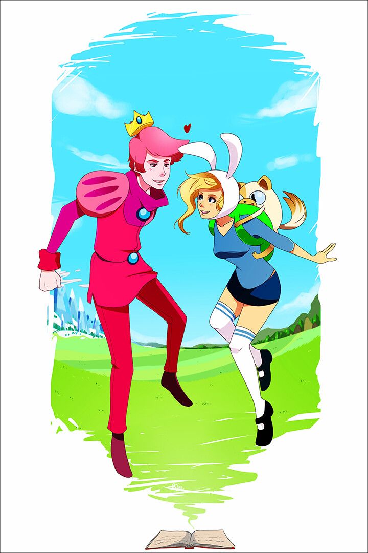 Adventure Time Fionna And Gumball Animated Series Art Print Decor Jigsaw Puzzle