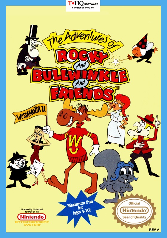 Adventures Of Rocky And Bullwinkle, The (Usa) Nes Print Poster