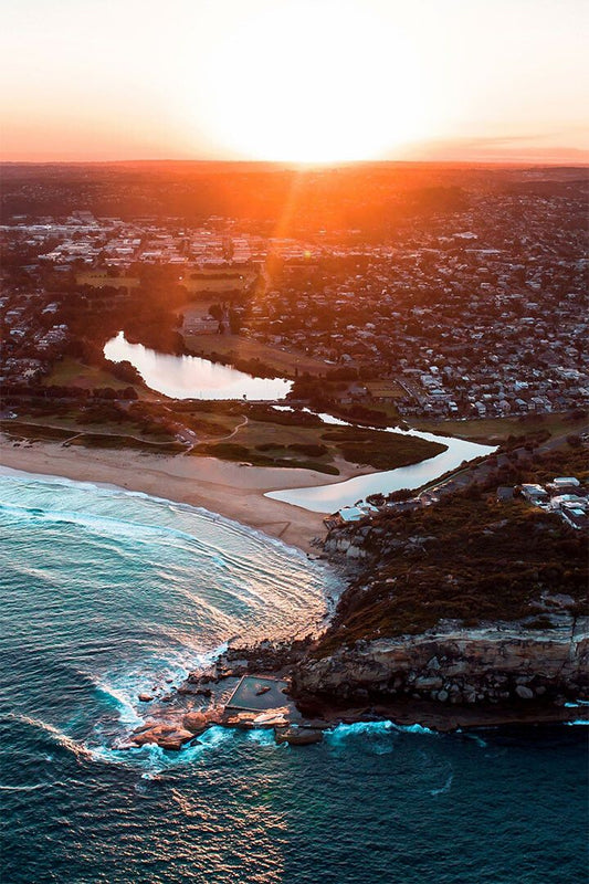 Aerial View Of Anacapa Island At Sunset Print Jigsaw Puzzle