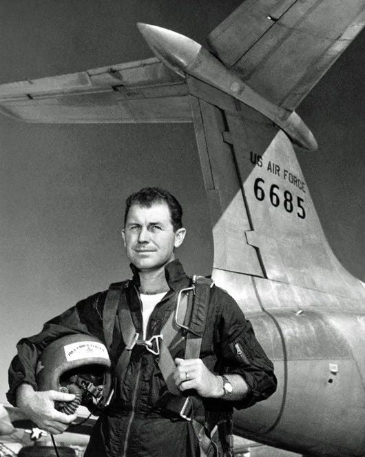 Air Force Pilot Chuck Yeager Glossy Magnet Print War Hero Magnet Flying Ace