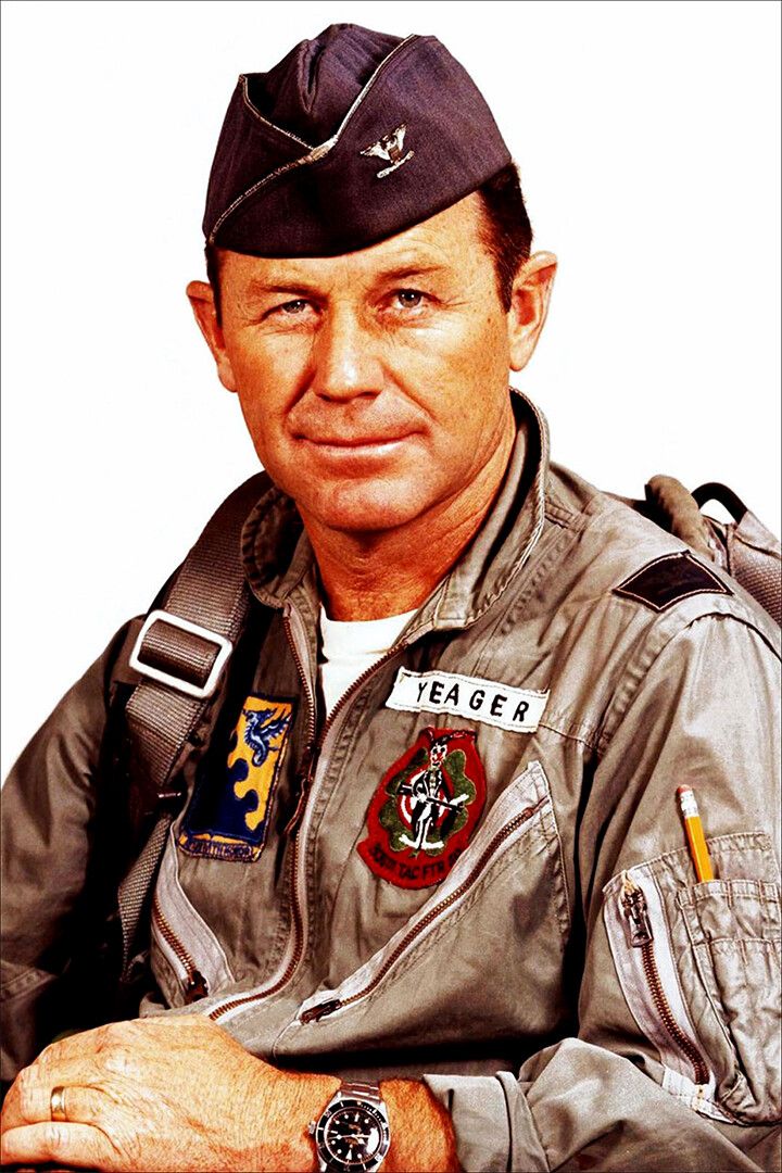 Air Force Pilot Chuck Yeager Print Canvas Jigsaw Puzzle