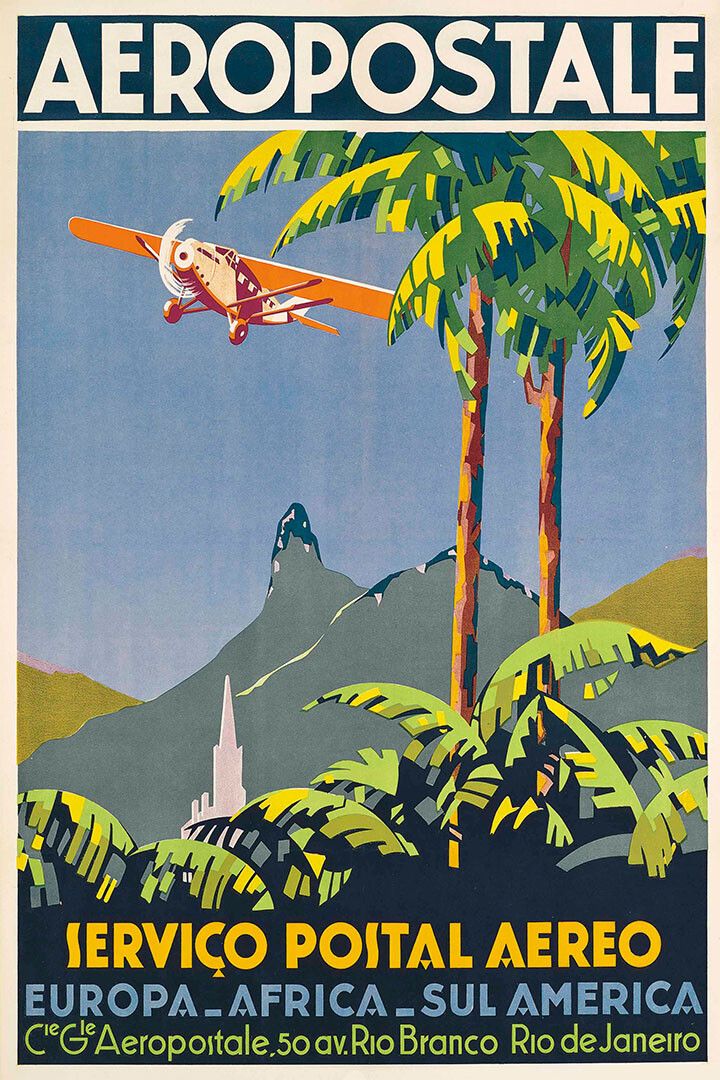 Air Mail Servico Postal Aereo 1920S Vintage Style Travel Jigsaw Puzzle