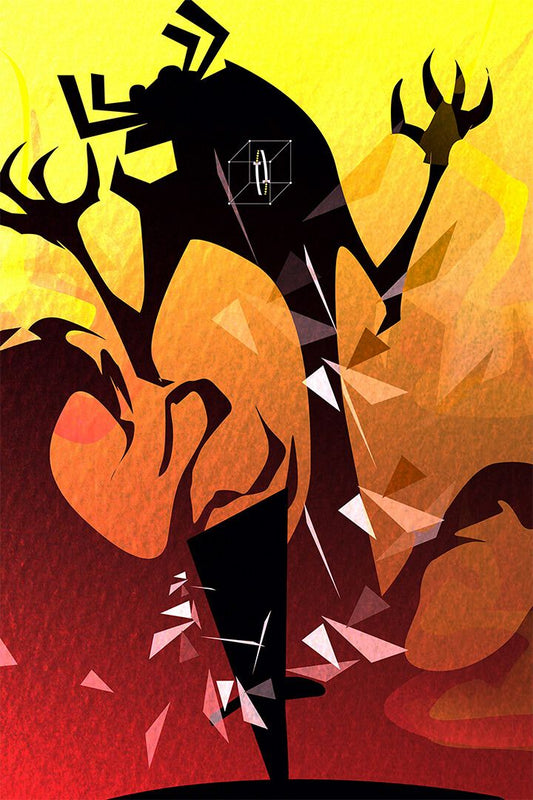 Aku Blackout Samurai Jack Animated Series Art Print Decor Jigsaw Puzzle