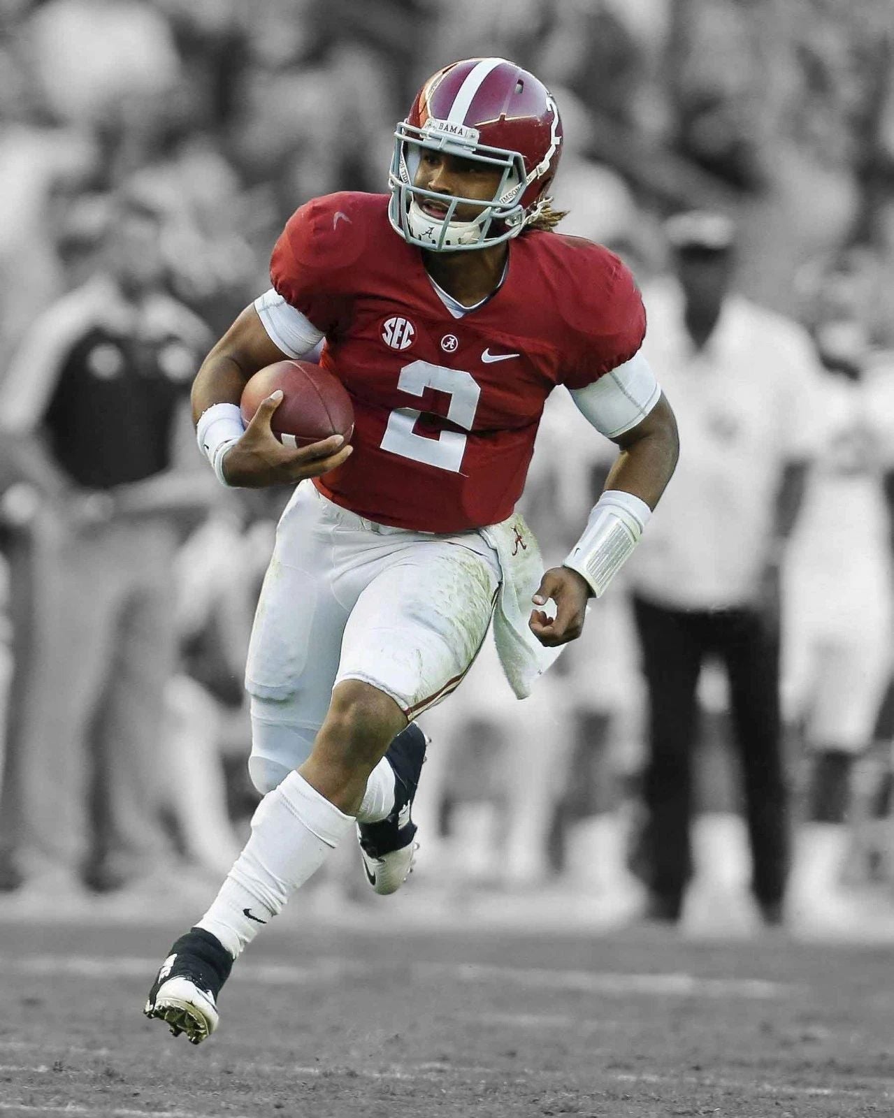 Alabama Crimson Tide Jalen Hurts Glossy Spotlight Keychain Keychain