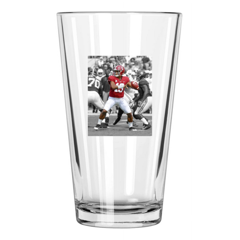 Alabama Crimson Tide Tua Tagovailoa Spotlight College Pint Beer Drinking Glass