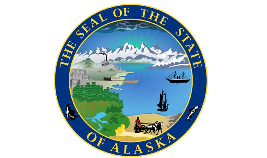 Alaska State Seal Keychain Picture Keychain Last Frontier Juneau Anchorage North
