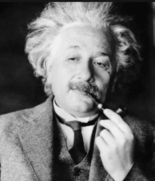 Albert Einstein German Scientist Smoking Pipe Picture Keychain Print