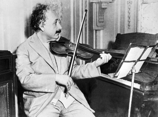 Albert Einstein Playing Violin Music Science Genius Picture Keychain Print