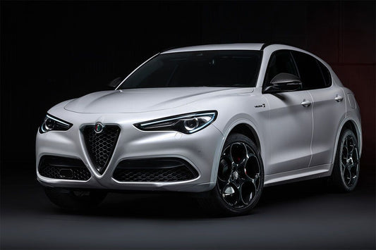 Alfa Romeo Stelvio Veloce Ti White Sedan Wall Indoor Decor Jigsaw Puzzle