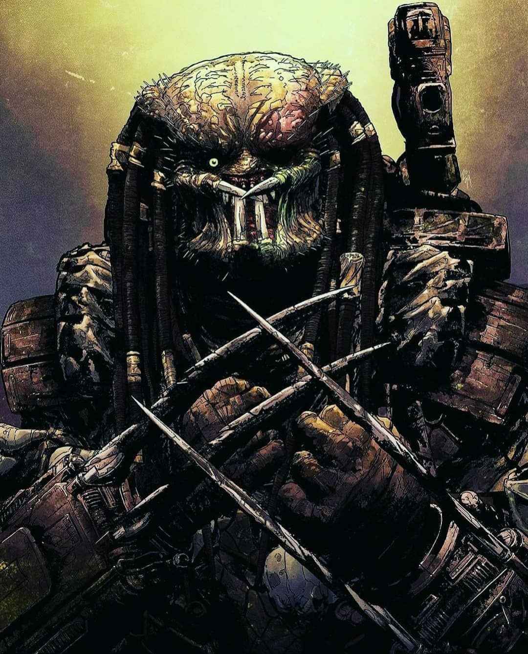Alien Warrior Portrait Print Poster