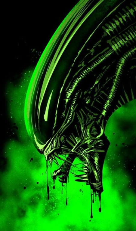 Alien Green Acid Dripping 01 Print Poster
