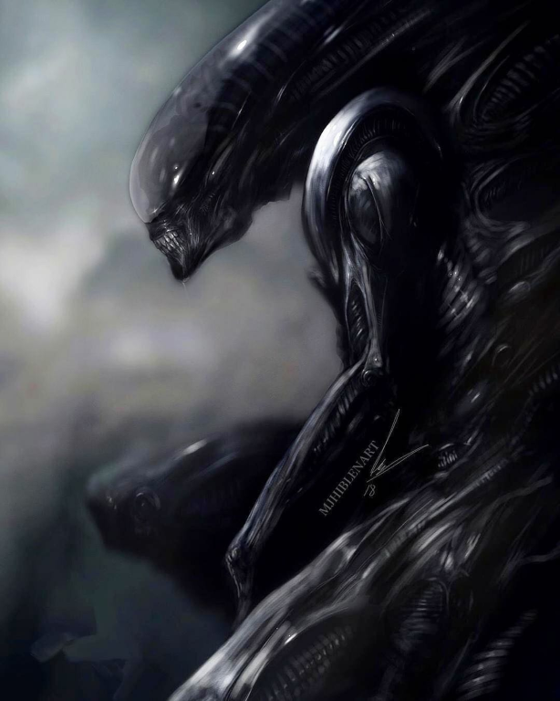 Alien Lurking Atmospheric Design 2098 Print Poster