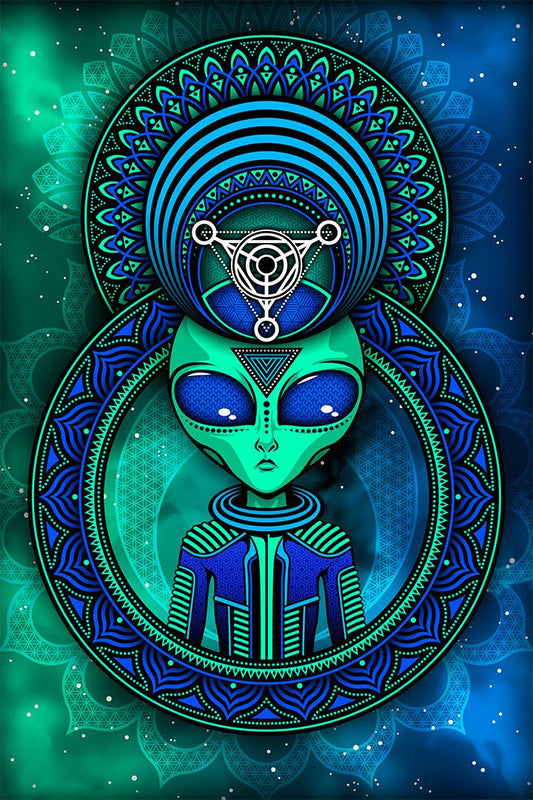 Alien Movie Psychedelic Trippy Abstract Jigsaw Puzzle