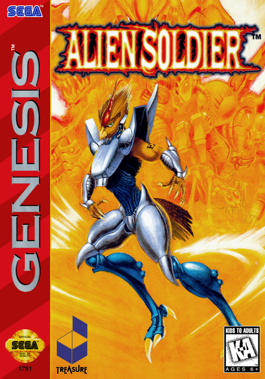Alien Soldier (Usa Virtual Console, Custom Based On Sega Brand Cover From 1995) Genesis Print Poster