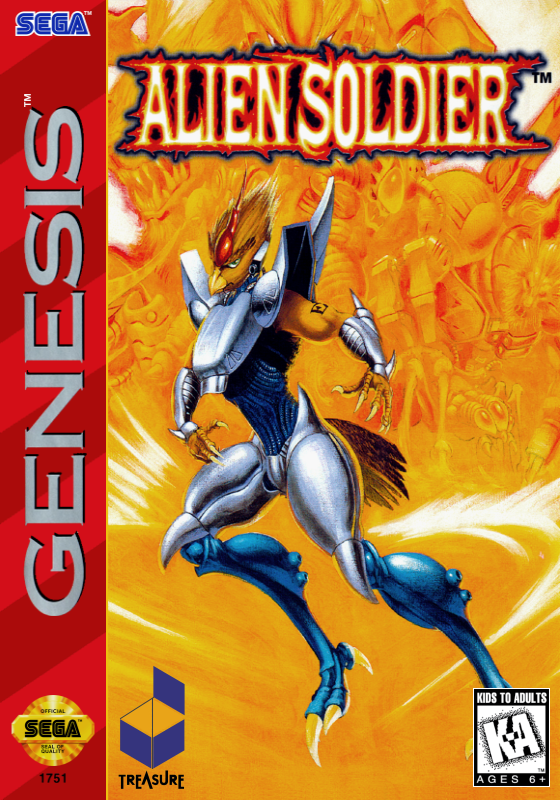 Alien Soldier (Usa Virtual Console, Custom Based On Sega Brand Cover From 1995) Genesis Keychain