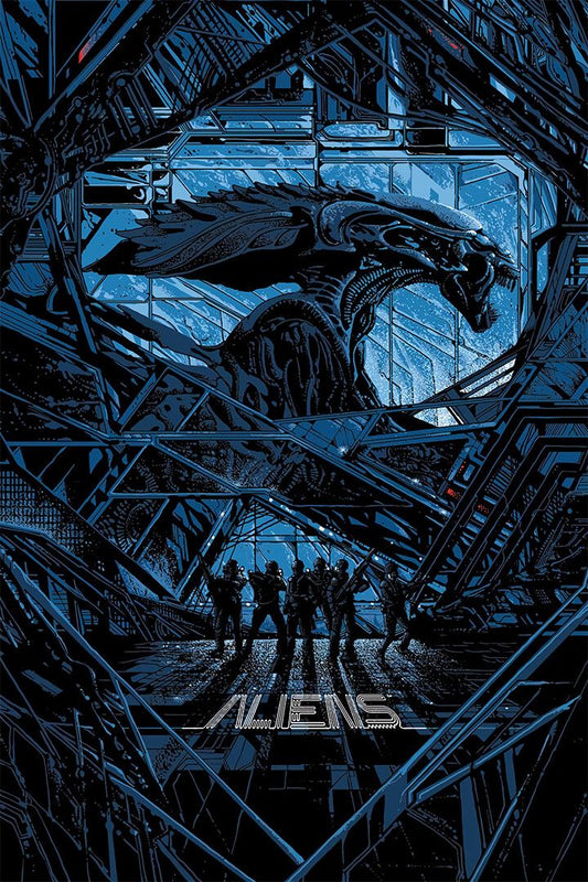 Aliens Xenomorph Queen Dusk 1986 Movie Decor Wall Art Wall Jigsaw Puzzle