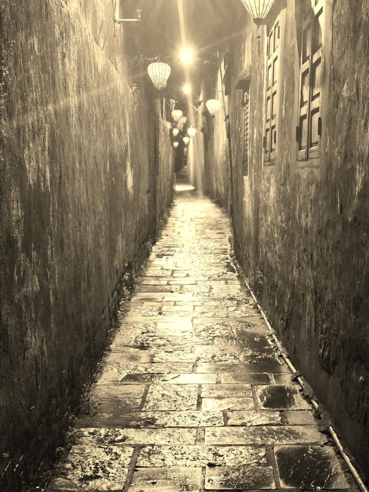 Alley In Hoi Ann Vietnam Cityscape Vintage Retro Picture Magnet