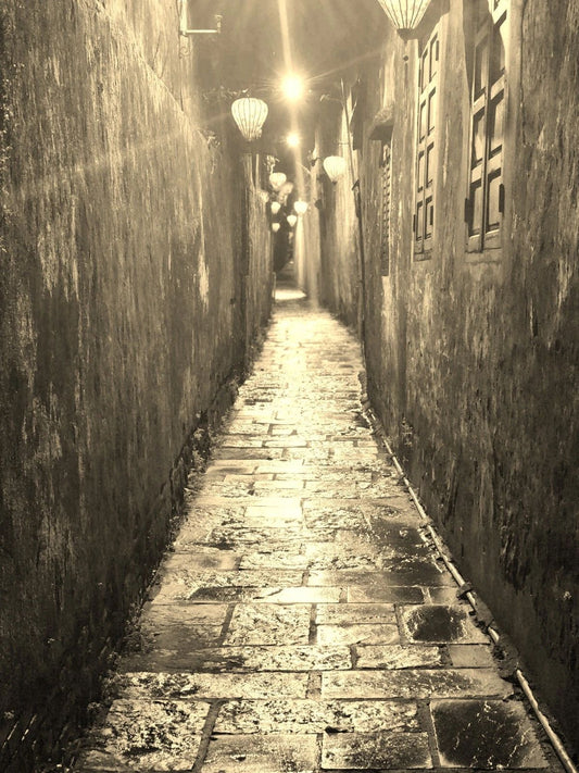 Alley In Hoi Ann Vietnam Cityscape Vintage Retro Picture Photo