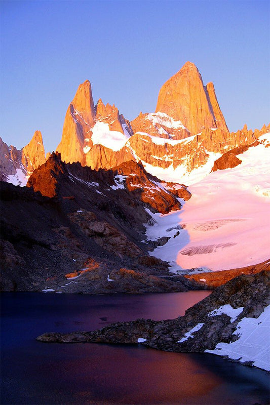 Alpenglow On Mount Fitz Roy Mountains Landscape Wall Home Decor Jigsaw Puzzle