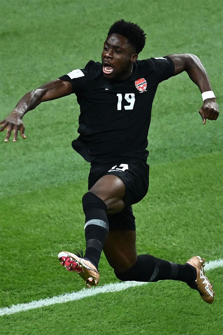Alphonso Davies Canada Goal Celebration World Cup Wall Art Home Poster