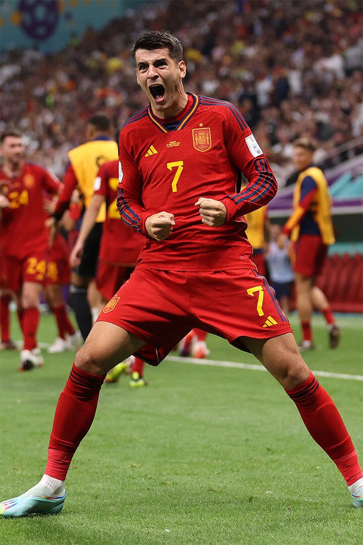 Alvaro Morata Goal Celebration Spain World Cup Jigsaw Puzzle
