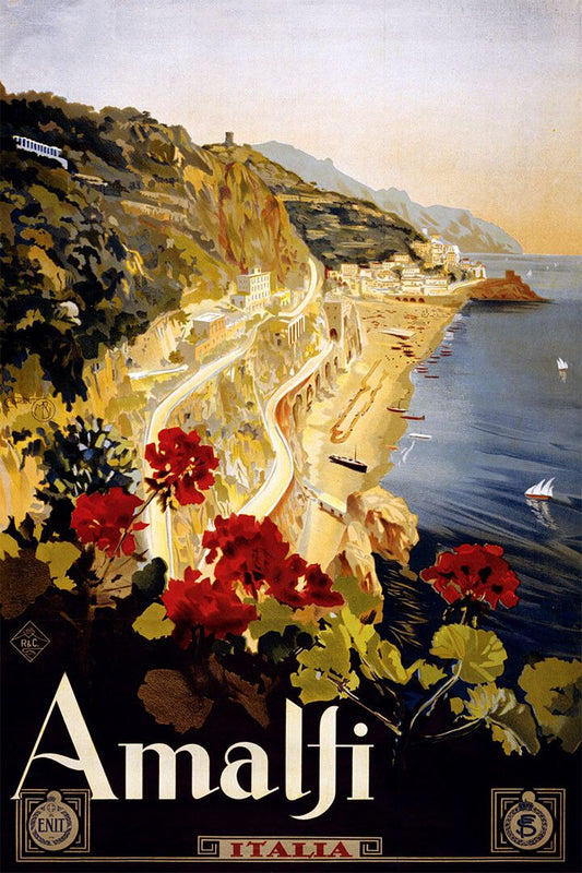 Amalfi Italy 1920S Vintage Style Travel Landscape Jigsaw Puzzle