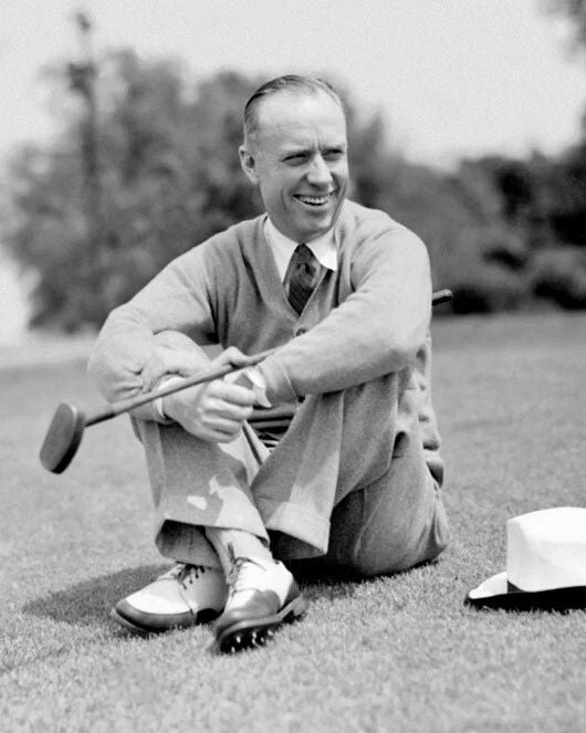 Amateur Golfer Chick Evans Glossy Keychain PGA Print Portrait
