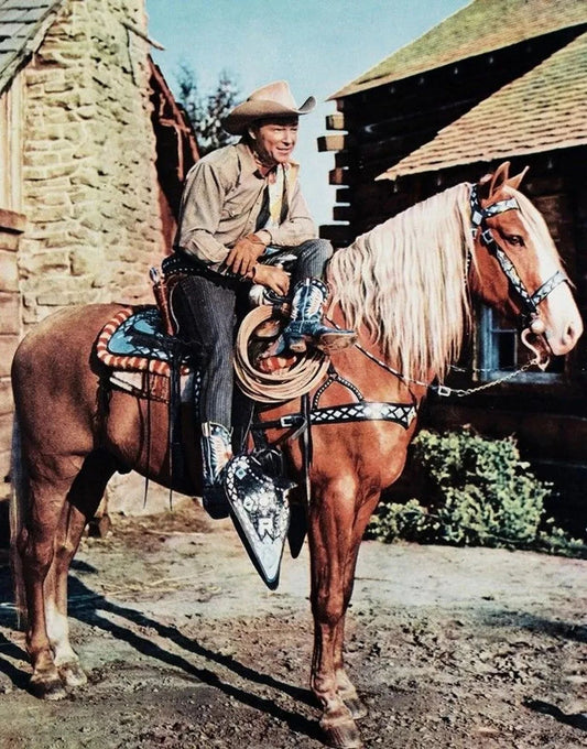 America'S Cowboy Roy Rogers & His Horse Trigger Classic Picture Keychain