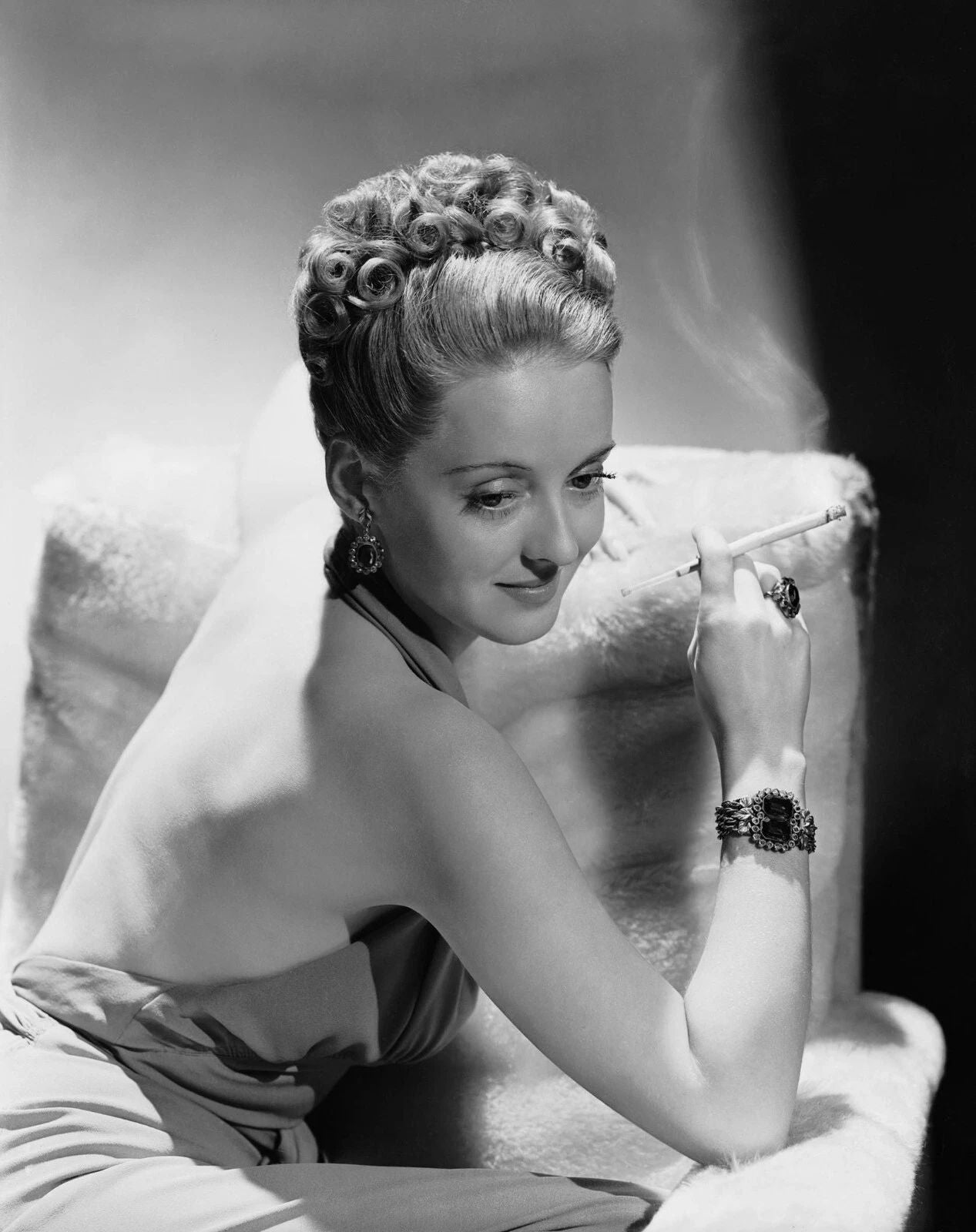 American Actress Bette Davis Classic Portrait Picture Keychain Print